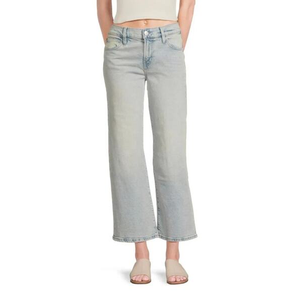 NWT Hudson Rosalie Jeans Women’s 28 High Rise Wide Leg Ankle Blue Denim Stretch - Picture 1 of 12